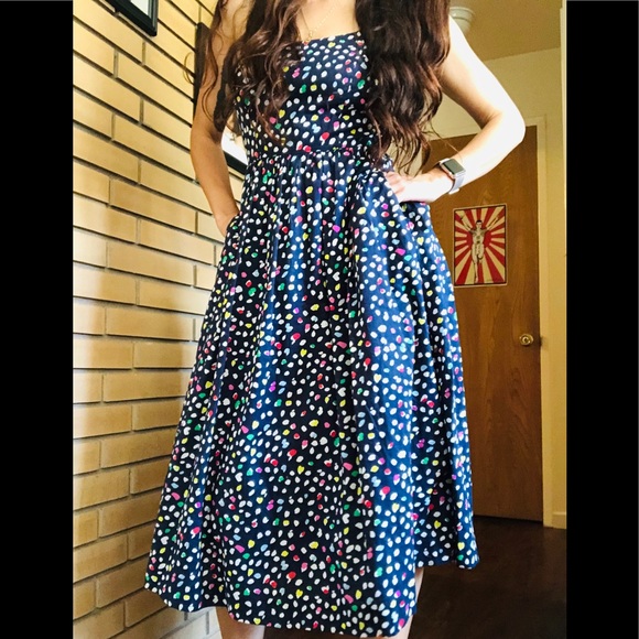 J. Crew Dresses & Skirts - J Crew- Midi Polka Dot Cotton Dress